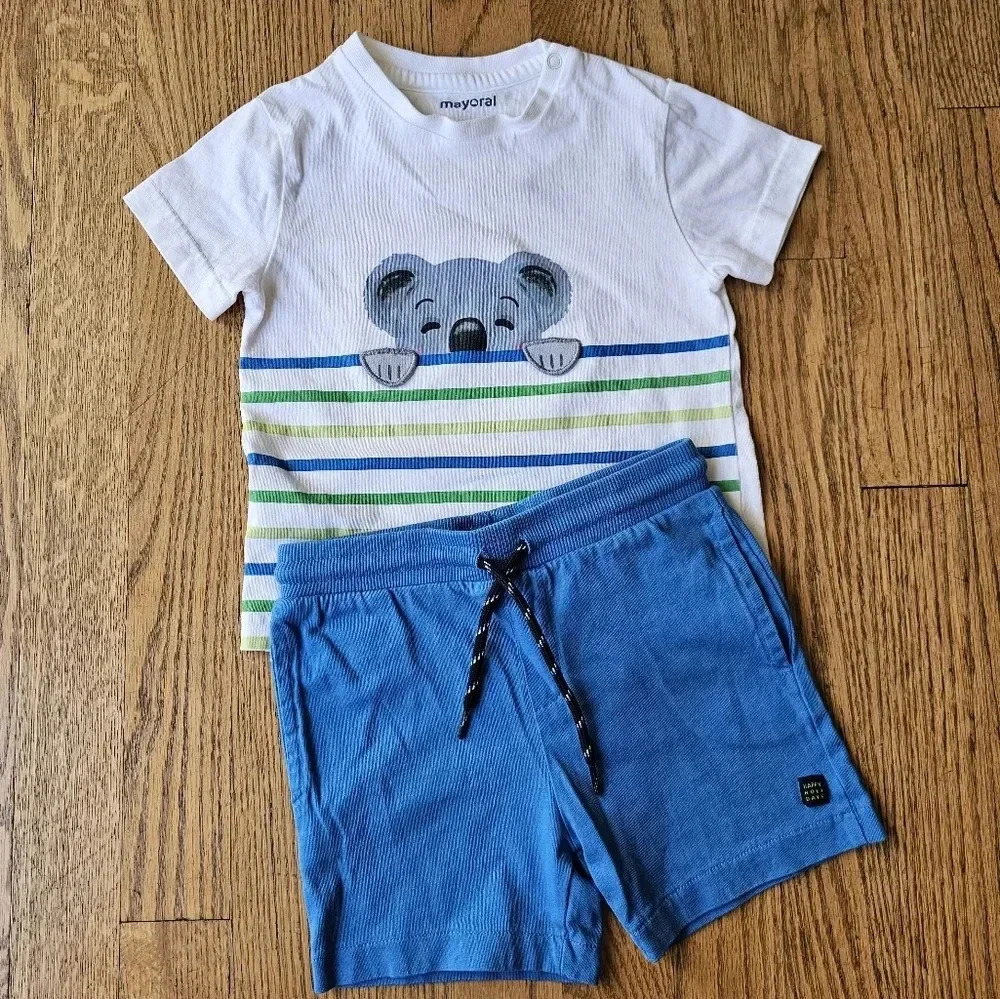 Mayoral Koala shirt and shorts set size 18 months